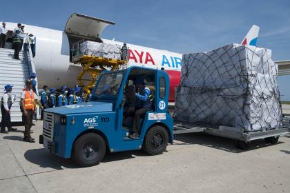 AGS SERVED THE AIRCRAFT CARRYING ASEAN'S HUMANITARIAN AID